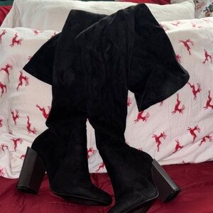 Black Suede Women's Boots